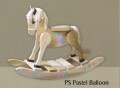 Amish Made Rocking Horse-Pastel Balloon