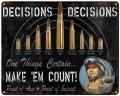 7.62 Design 'Decisions, Decisions' Steel Sign