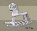 Amish Made Rocking Horse-White